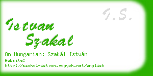 istvan szakal business card