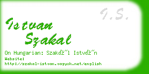 istvan szakal business card